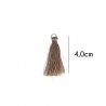 Kwastje glans met ring 4,0cm lang  79734 beige 886
