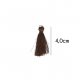 Kwastje glans met ring 4,0cm lang  79751 bruin 932
