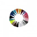 Kwastje glans met ring 4,0cm lang 5x20 kleuren  79752