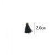 Kwastje glans met ring 2,0cm lang  79753 zwart 000
