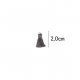 Kwastje glans met ring 2,0cm lang  79767 Donkergrijs 002