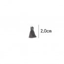 Kwastje glans met ring 2,0cm lang  79767 Donkergrijs 002