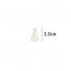 Kwastje glans met ring 2,0cm lang  79769 wit 009