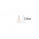 Kwastje glans met ring 2,0cm lang  79769 wit 009