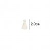 Kwastje glans met ring 2,0cm lang  79769 wit 009