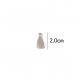 Kwastje glans met ring 2,0cm lang  79761 lichtgrijs 016