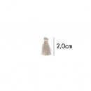 Kwastje glans met ring 2,0cm lang  79761 lichtgrijs 016