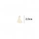 Kwastje glans met ring 2,0cm lang  79771 ecru 089