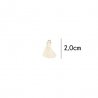 Kwastje glans met ring 2,0cm lang  79771 ecru 089