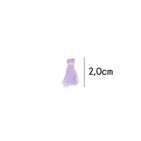 Kwastje glans met ring 2,0cm lang 79764 Paars lila 187