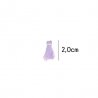 Kwastje glans met ring 2,0cm lang 79764 Paars lila 187