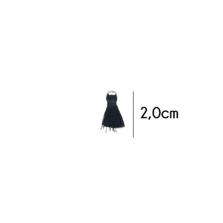 Kwastje glans met ring 2,0cm lang  79763 donkerblauw 210
