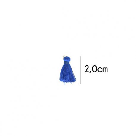 Kwastje glans met ring 2,0cm lang  79765 kobalt 215