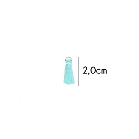 Kwastje glans met ring 2,0cm lang  79758 lichtblauw 259