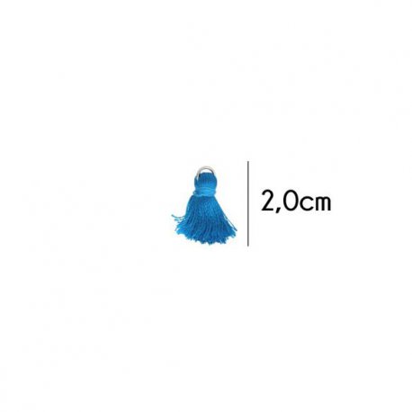 Kwastje glans met ring 2,0cm lang  79754 jeansblauw 298