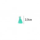 Kwastje glans met ring 2,0cm lang  79762 Turquoise 325