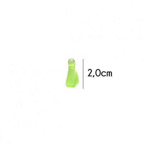 Kwastje glans met ring 2,0cm lang  79768 felgroen 547