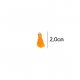 Kwastje glans met ring 2,0cm lang  79770 oranje 693