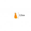 Kwastje glans met ring 2,0cm lang  79770 oranje 693