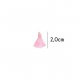 Kwastje glans met ring 2,0cm lang  79759 lichtroze 749