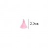 Kwastje glans met ring 2,0cm lang  79759 lichtroze 749