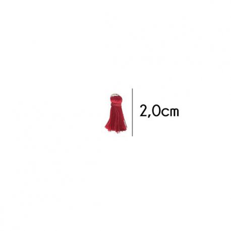 Kwastje glans met ring 2,0cm lang  79756 Bordeaux 750