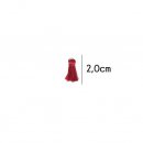 Kwastje glans met ring 2,0cm lang  79756 Bordeaux 750