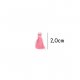 Kwastje glans met ring 2,0cm lang  79757 roze 776