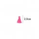 Kwastje glans met ring 2,0cm lang  79766 roze 786