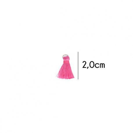 Kwastje glans met ring 2,0cm lang  79766 roze 786