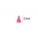 Kwastje glans met ring 2,0cm lang  79766 roze 786
