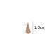 Kwastje glans met ring 2,0cm lang  79755 beige 886