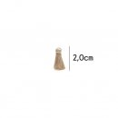 Kwastje glans met ring 2,0cm lang  79755 beige 886