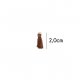 Kwastje glans met ring 2,0cm lang 79772 bruin 932