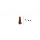 Kwastje glans met ring 2,0cm lang 79772 bruin 932