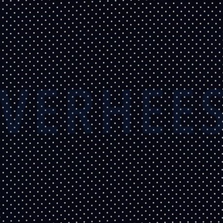 Poplin Katoen met kleine stipjes 04948 V Navy 002