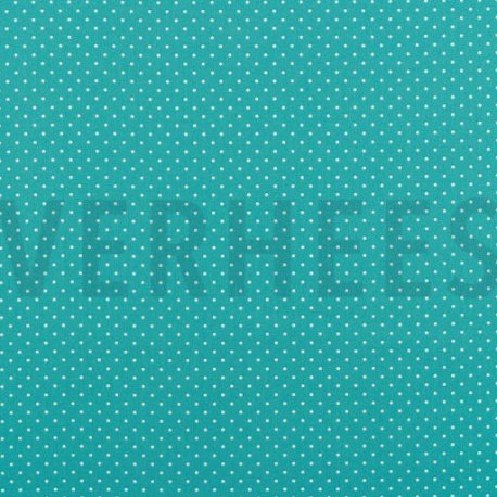 Poplin Katoen met kleine stipjes 04948 V Turquoise 009