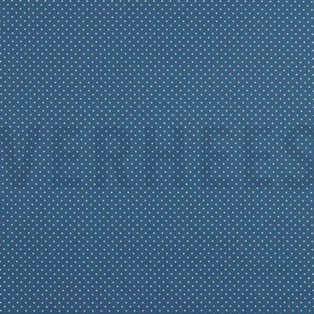 Poplin Katoen met kleine stipjes 04948 V Blauw 025