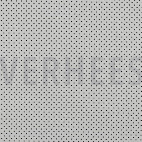 Poplin Katoen met kleine stipjes 04948 V wit navy