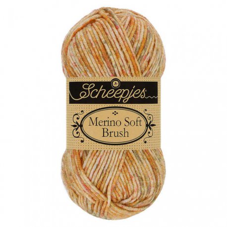 Merino Soft Brush Scheepjeswol 251 Geel, Bruin, Oranje