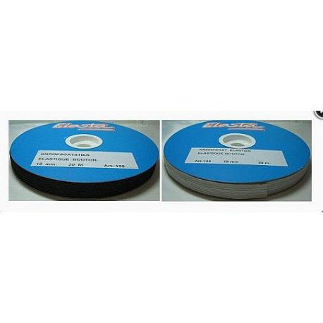 Knoopsgaten Elastiek 18mm (mtr) Elasta