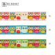 GEWEVEN BAND UILEN 16MM roze 65864-03 Groen, Geel, Bruin