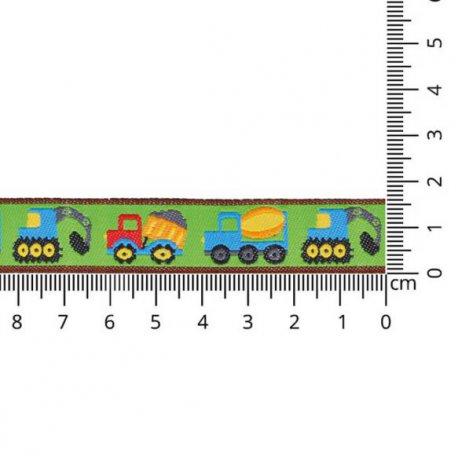 GEWEVEN BAND TRUCKS 16MM 65877-01 Rood, Blauw, Geel
