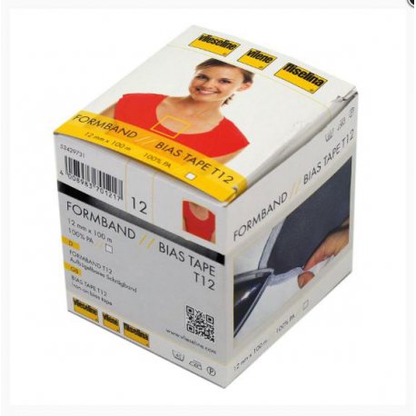 Vormband 12 mm in wit of zwart per mtr/cm