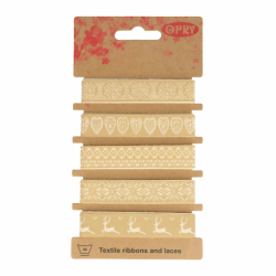 BAND 5x1mtr 15MM breed 60881 Beige