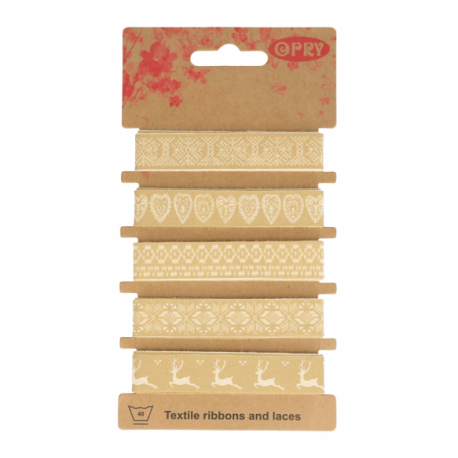 BAND 5x1mtr 15MM breed 60881 Beige