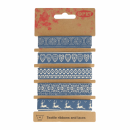 5x BAND 5x1mtr 15MM breed 60882 Blauw