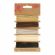 BAND 5x1mtr Suede 3mm ecru bruin zwart