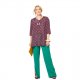 Burda 6307 Shirts van Katoen, Crepe Viscose of zijde maatje meer