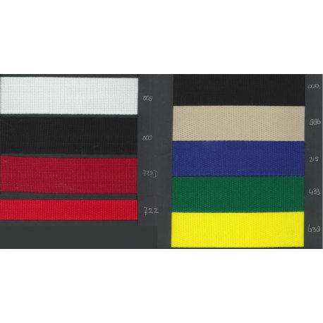 Keperband Nylon grof in 20-25-30-40-50 mm. Per cm/mtr te bestellen.